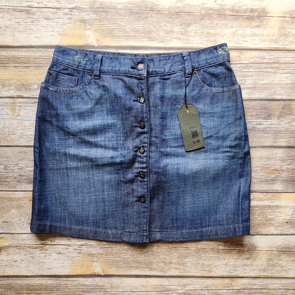 RVCA Denim Button Down Skirt Size 31 - Picture 2 of 7